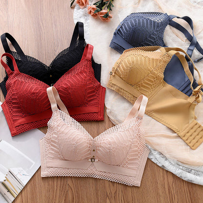 Women Yellow Lace Padded Bras One-Piece Cotton Panties Push Up Bra Sets Underwear Sexy Lingerie Sets